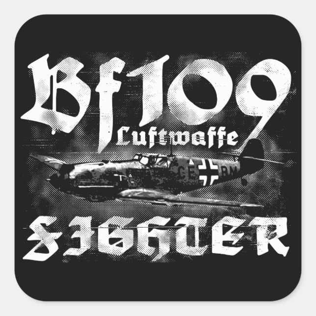 Bf 109 Square Sticker (Front)