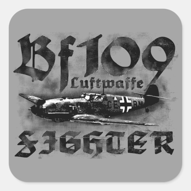 Bf 109 Square Stickers (Front)