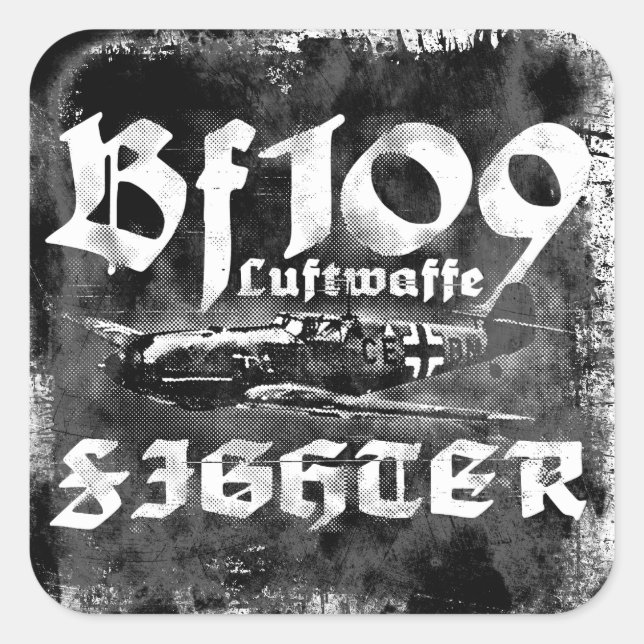 Bf 109 Square Stickers (Front)