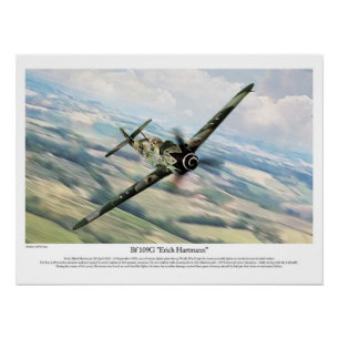 Bf 109G-6 'Erich Hartmann' Poster