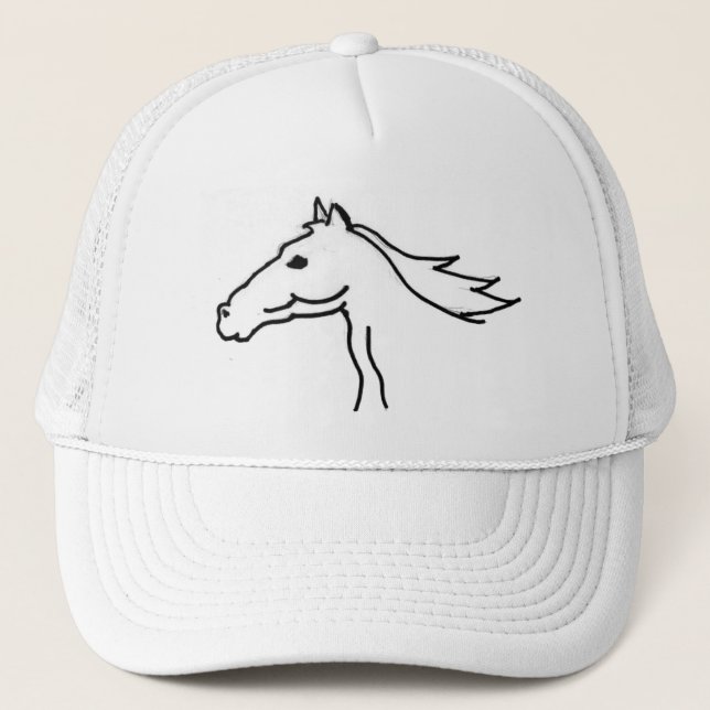 BF- Horse Silhouette Drawing Hat (Front)