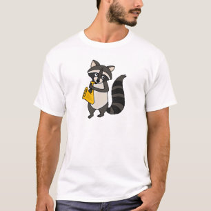 BF- Racoon Playing Saxophone Cartoon T-Shirt