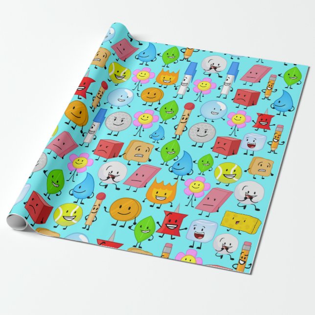 bfdi pattern wrapping paper (Unrolled)