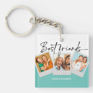 BFF 3 Photos Custom Bestie Best Friends Forever Key Ring
