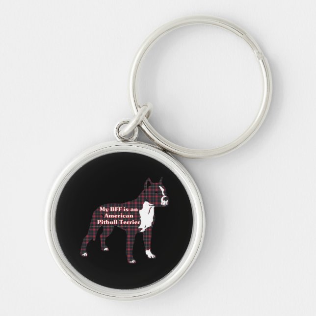 BFF American Pitbull Terrier Key Ring (Front)