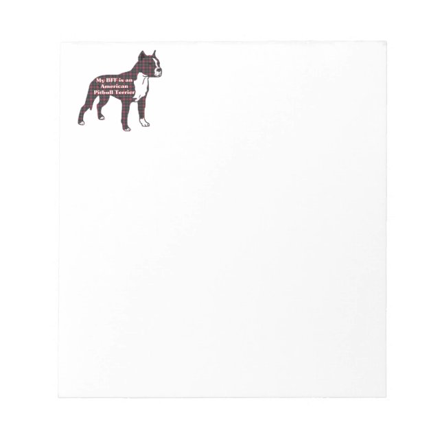 BFF American Pitbull Terrier Notepad (Front)
