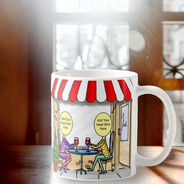 BFF Best Friend Forever Wine Cafe Coffee Mug (Background photo courtesy of freepik.com)