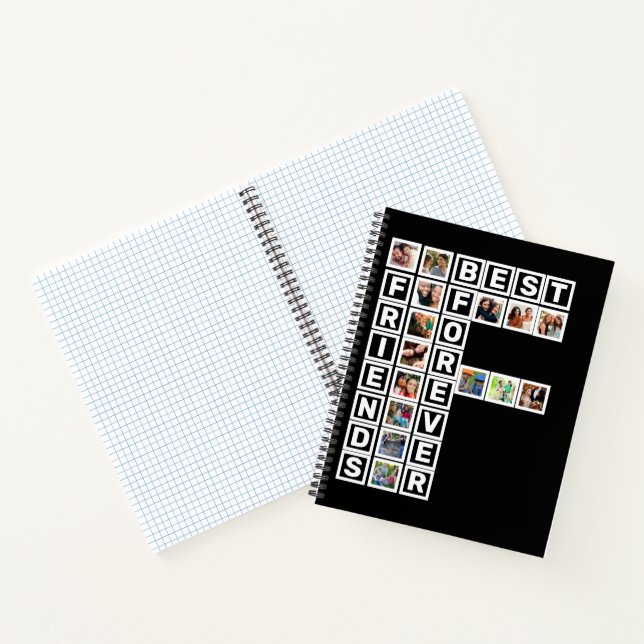 BFF Best Friends Forever 15 Photo Collage Template Notebook (Inside)