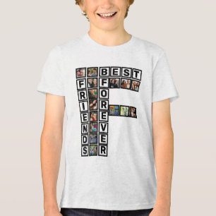 BFF Best Friends Forever 15 Photo Collage Template Tri-Blend Shirt