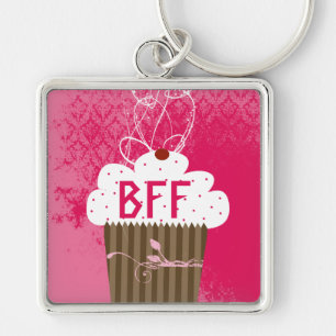 BFF Best Friends Forever Cupcake Keychain