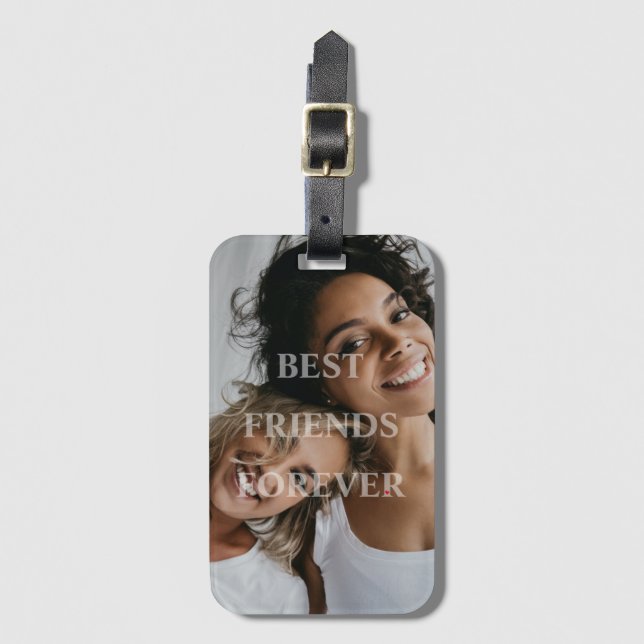 BFF Best Friends Forever Friendship Luggage Tag (Front Vertical)