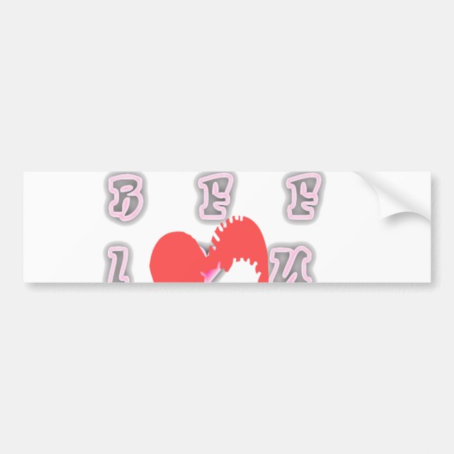 BFF. Best Friends Forever: I Love You Art Print Bumper Sticker (Front)