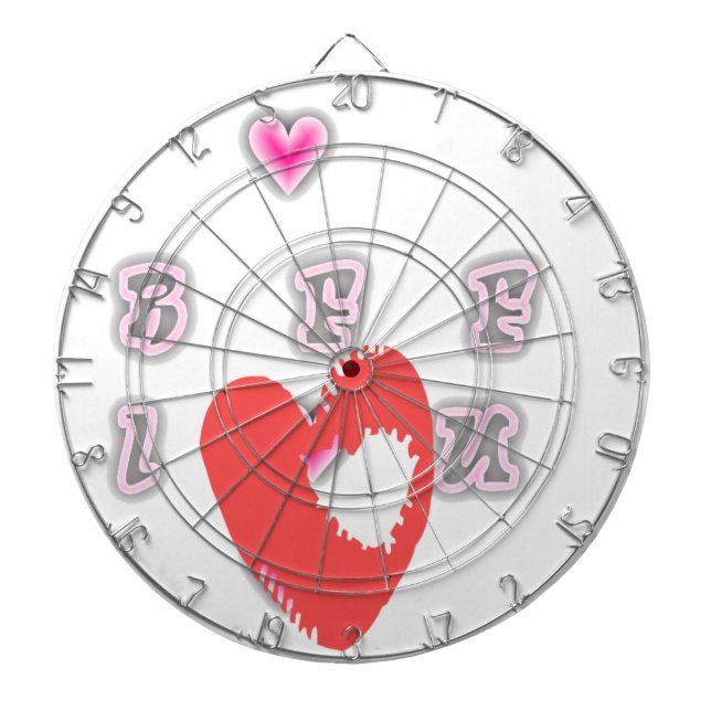 BFF. Best Friends Forever: I Love You Art Print Dartboard (Front)