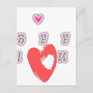 BFF. Best Friends Forever: I Love You Art Print Postcard