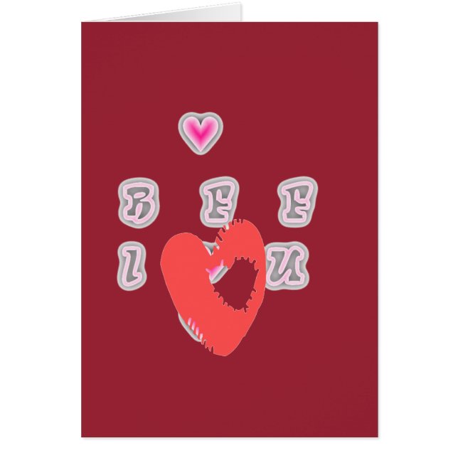 BFF. Best Friends Forever: I love You Text Quote  (Front)