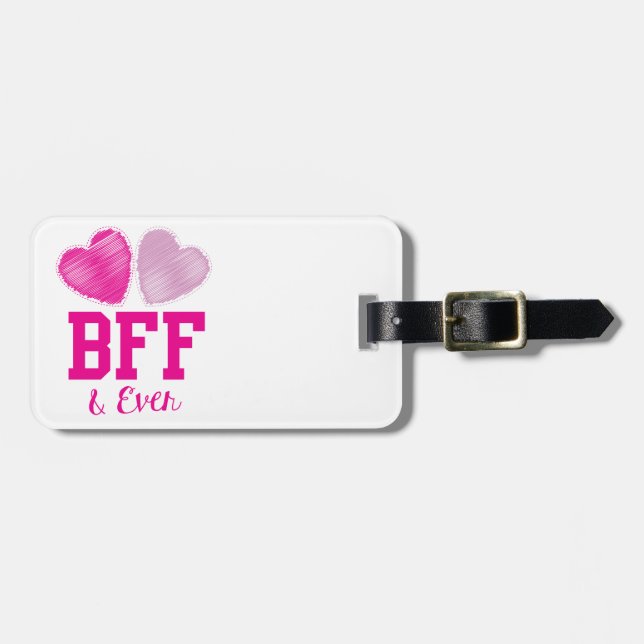 BFF Best Friends Forever Luggage Tag (Front Horizontal)
