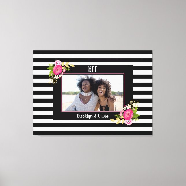 BFF Best Friends Forever Photo Block Canvas Print (Front)