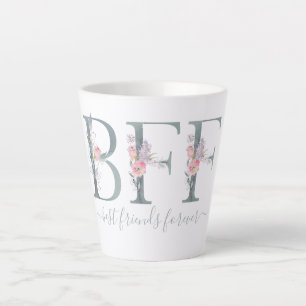 BFF Best Friends Forever Photo Modern Typography Latte Mug