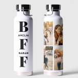 BFF | Best Friends Unique Custom Names 4 Photo Water Bottle<br><div class="desc">Our BFF water bottle is the perfect gift for your Bestie. With the ability to customise the bottle with your Friend's name, it becomes a one-of-a-kind keepsake that he can cherish for years to come. The modern design and sleek black colour make it a stylish accessory for any occasion. Whether...</div>