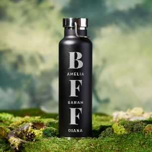  BFF   Best Friends Unique Your Names Black Water Bottle