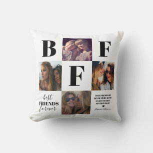 BFF Besties Photo Black & White Cushion
