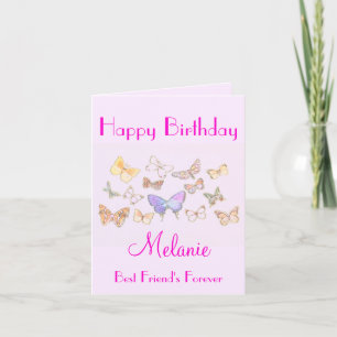 BFF Butterfly Birthday Card