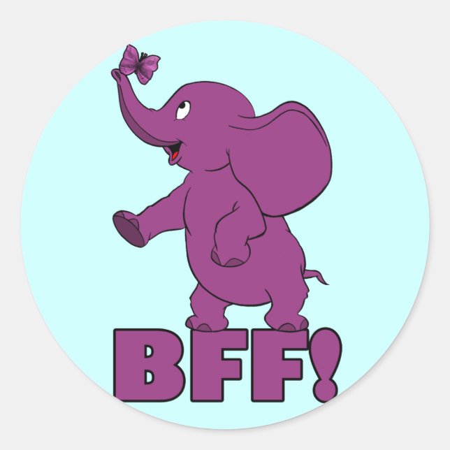 BFF! CLASSIC ROUND STICKER (Front)