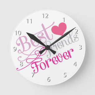 BFF - Fashion Best Friends Forever Round Clock