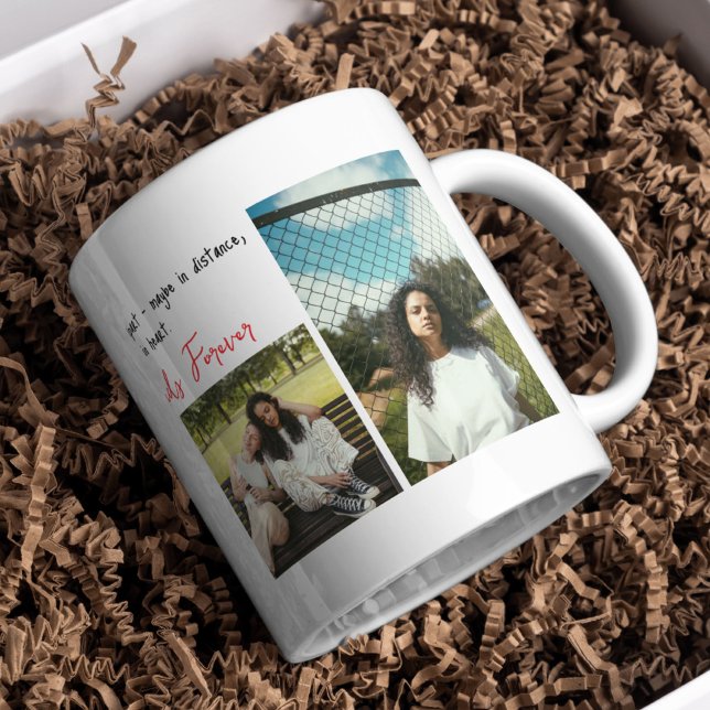 BFF Four-Photo Personalised Best Friends Forever  Coffee Mug (BFF Four-Photo Personalized Best Friends Forever Mug)