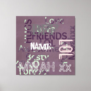 BFF Gifts Best Friends Personalised Canvas Print