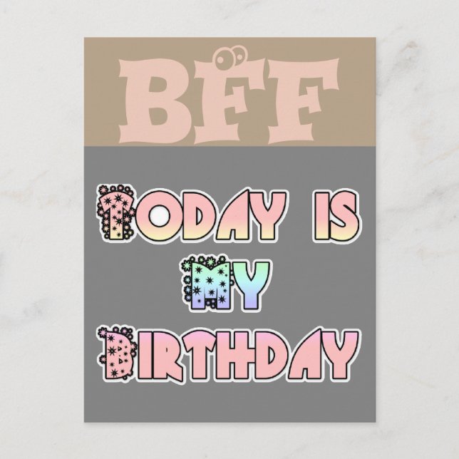 BFF Hakuna Matata today is my birthday Post card (Front)