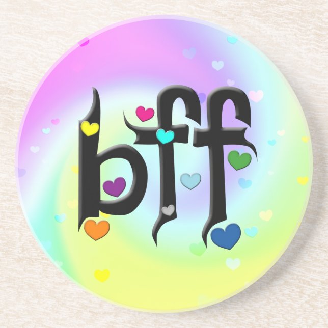 bff ~ hearts coaster (Front)