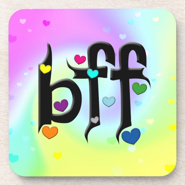 bff ~ hearts coaster (Front)