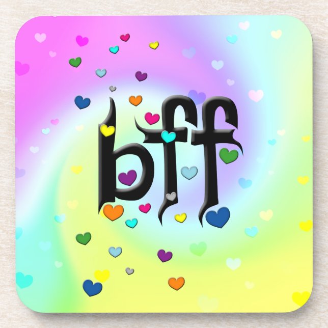 bff ~ hearts coaster (Front)