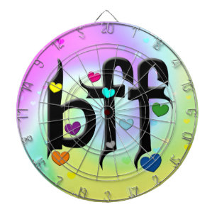 bff ~ hearts dartboard