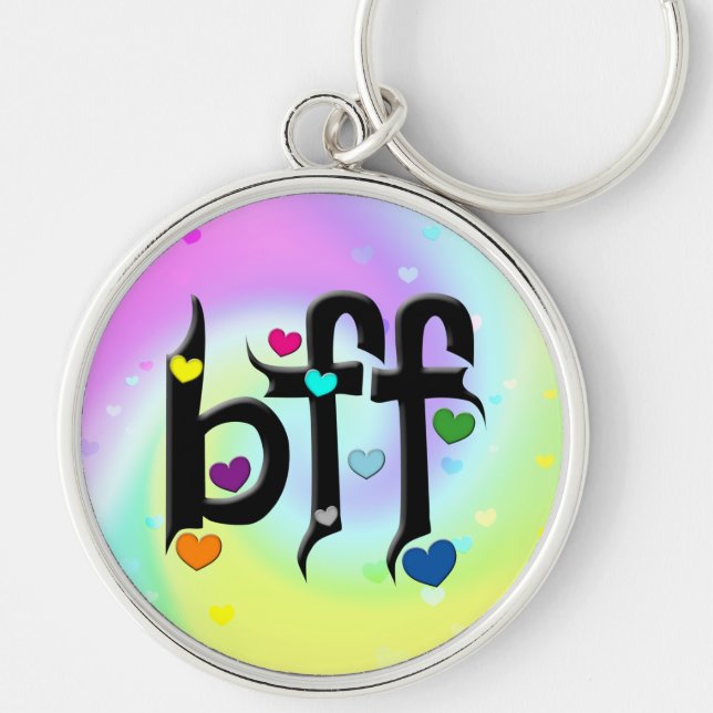 bff ~ hearts key ring (Front)