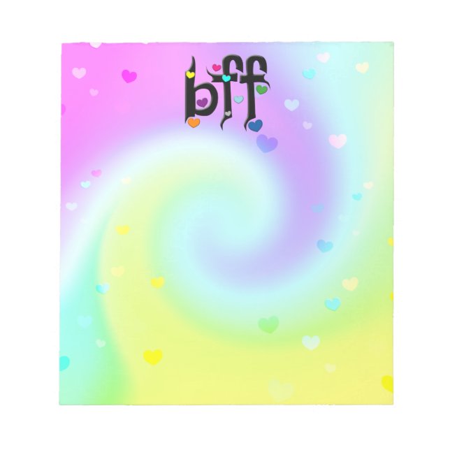 bff ~ hearts notepad (Front)