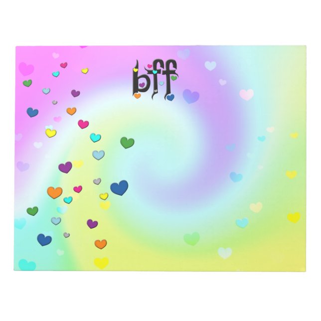 bff ~ hearts notepad (Front)