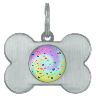 bff ~ hearts pet name tag