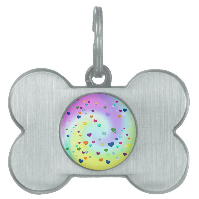 bff ~ hearts pet name tag (Front)