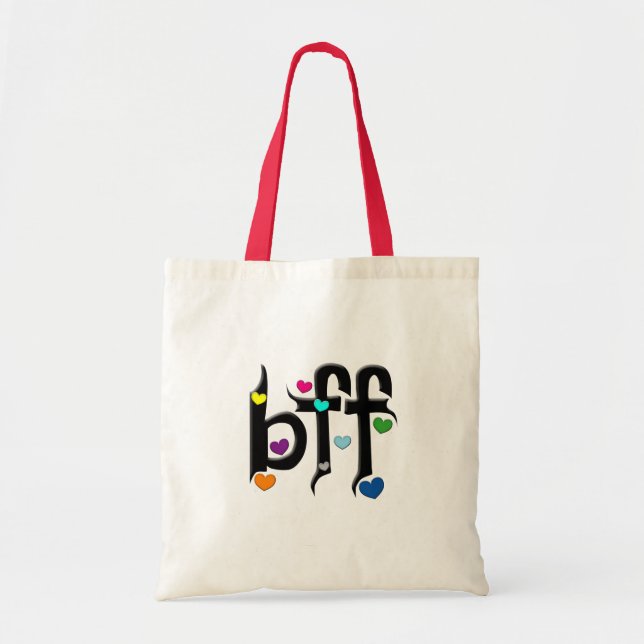 bff ~ hearts tote bag (Front)