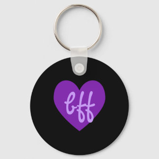 bff in Purple Key Ring