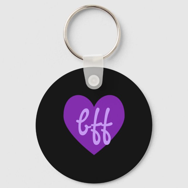 bff in Purple Key Ring (Front)
