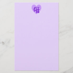 bff in Purple Stationery