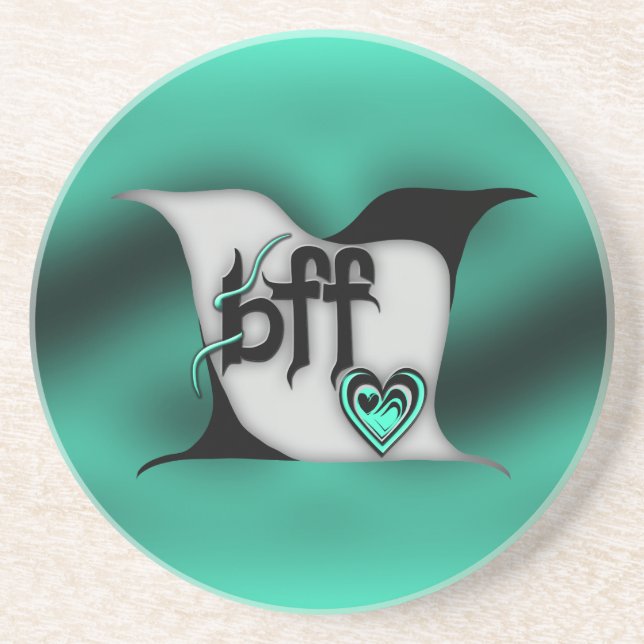 bff ~ lovebirds coaster (Front)