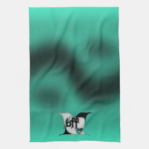 bff ~ lovebirds tea towel