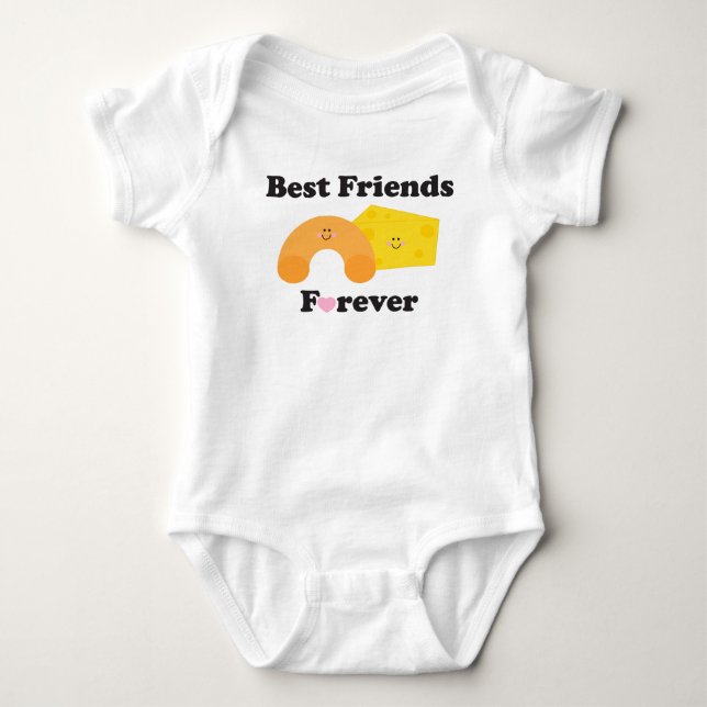Bff Mac & Cheese Baby Bodysuit (Front)