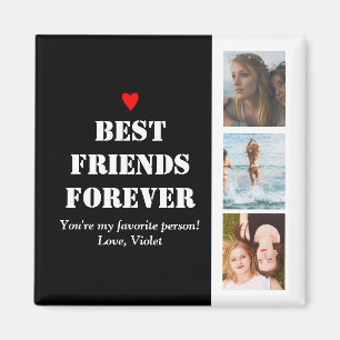 BFF Personalised Custom Photo Collage Bestie Magnet