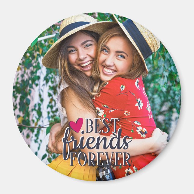 BFF photo Best friends forever modern Magnet (Front)