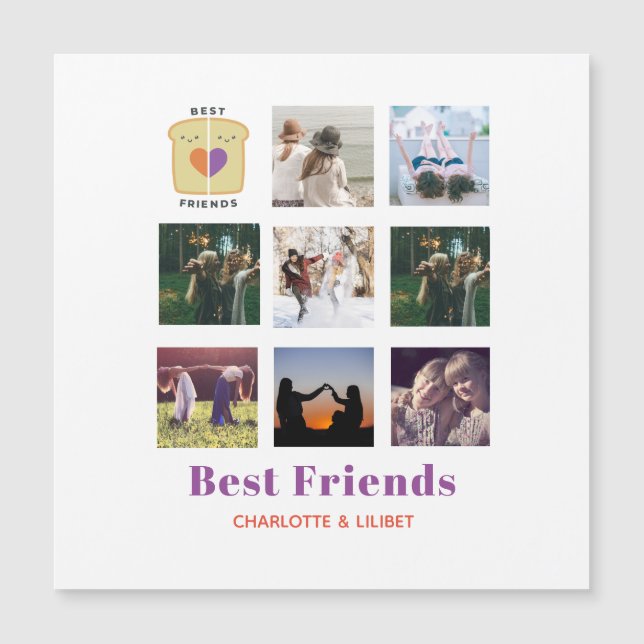 BFF Photo Collage Gift Peanutbutter Jelly Sandwich (Front)